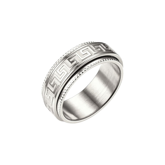 Greek Anti-Stress-Ring - Edelstahl