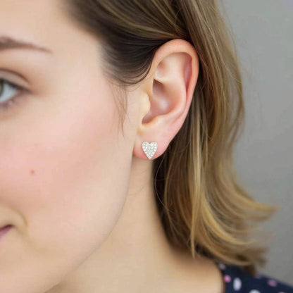 Dainty crystal hoop earrings • Zirconia crystals