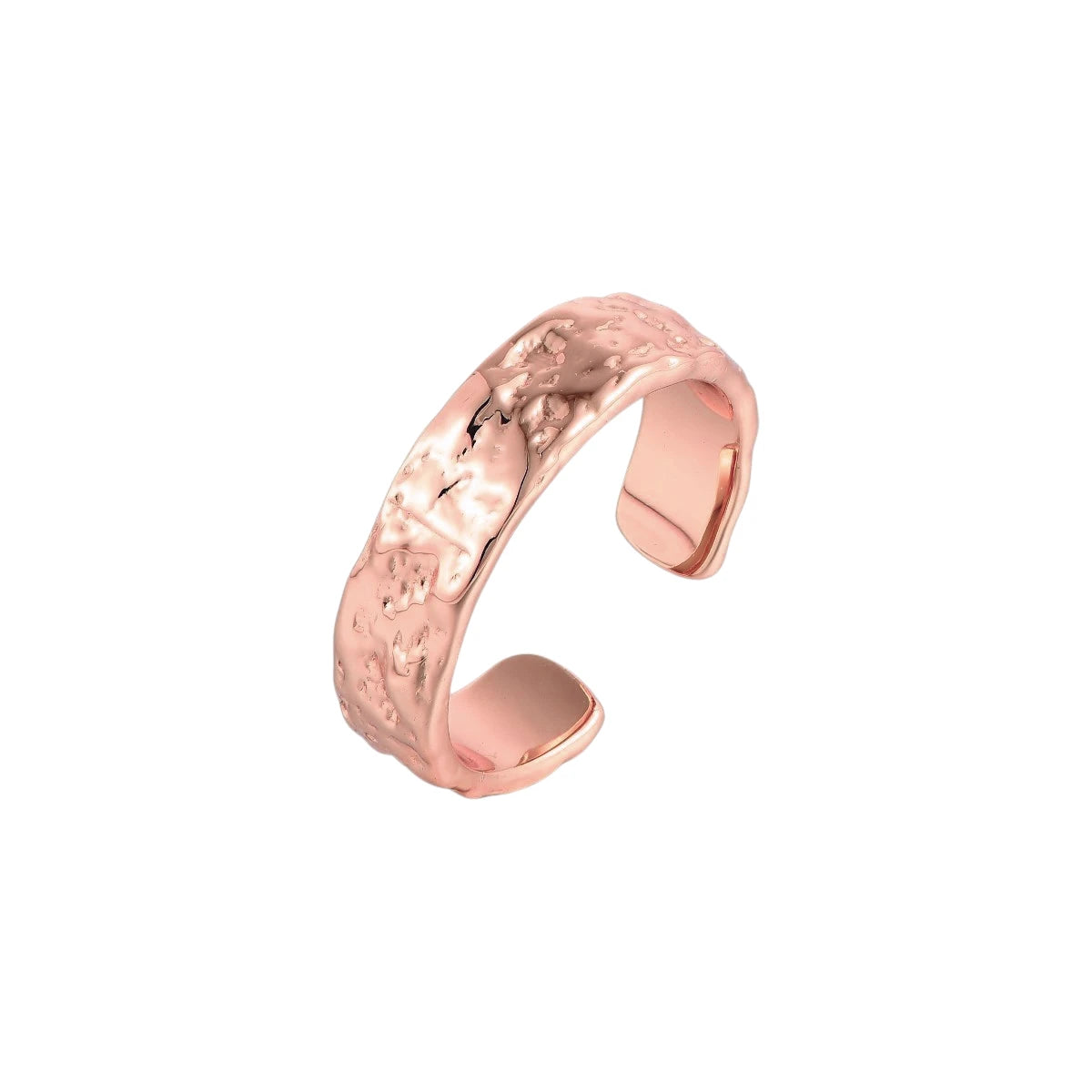 Gold Abstract Ring • 925 Sterling Silver Open Ring
