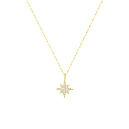 Stern Halskette - 925 Silber