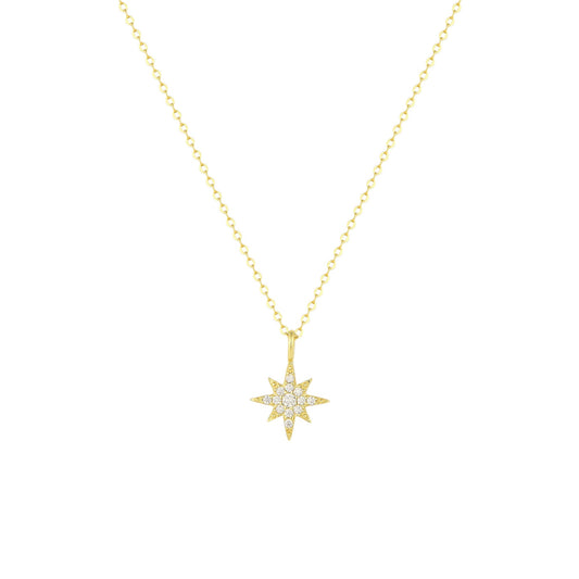 Square Zirconia Necklace - 925 Silver