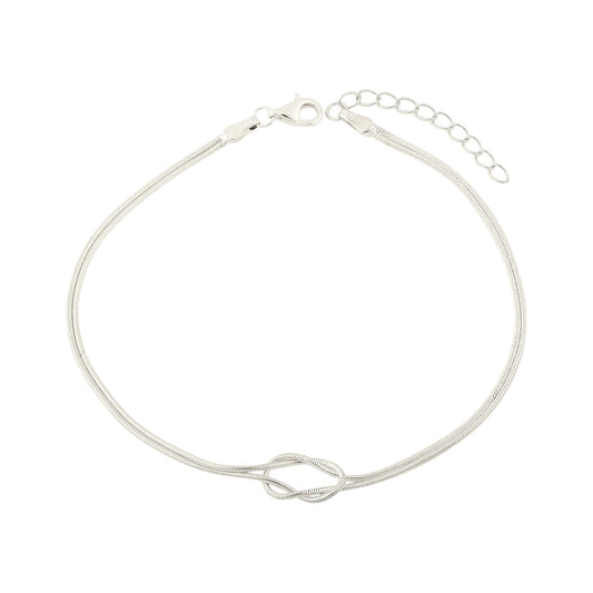 Liebes Knoten Infinity Armband - 925 Silber