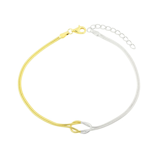 Liebes Knoten Infinity Armband - 925 Silber