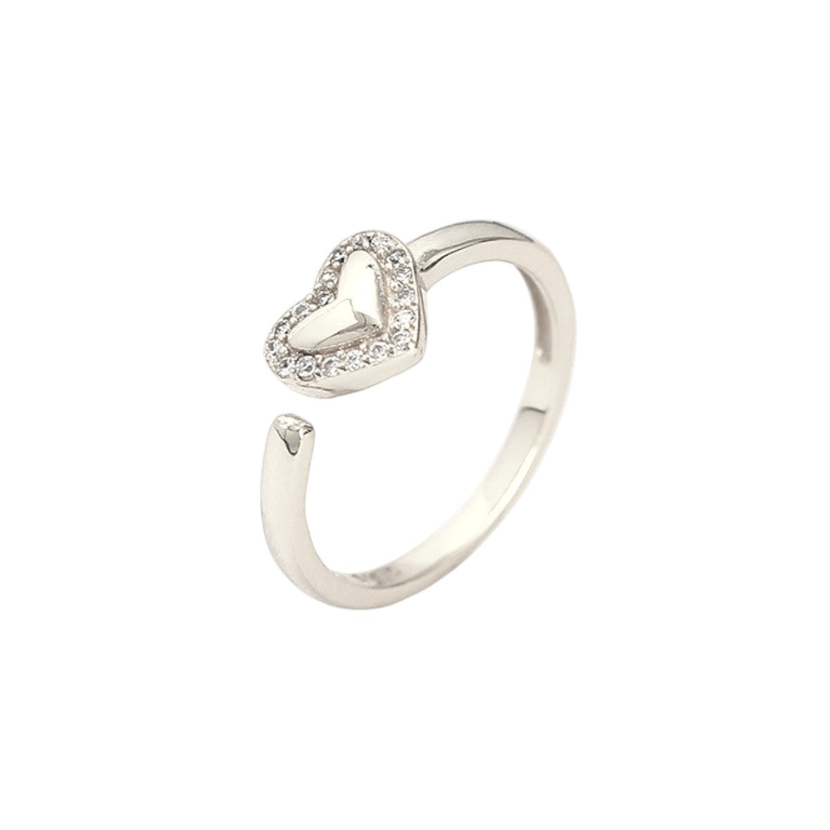 Herz Zirkonia Ring - 925 Silber