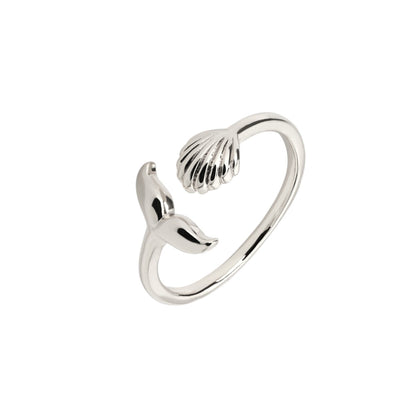 Muschel Flossen Ring - 925 Silber