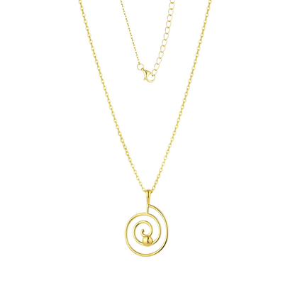 Spiral Anti-Stress-Halskette – 925 Silber
