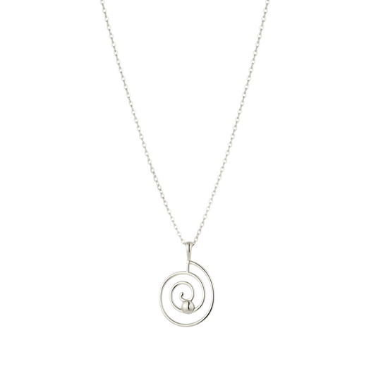Spiral Anti-Stress-Halskette – 925 Silber