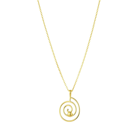 Spiral Anti-Stress-Halskette – 925 Silber