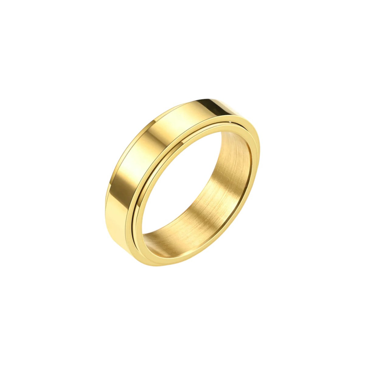 Glatter Anti-Stress-Ring - Edelstahl