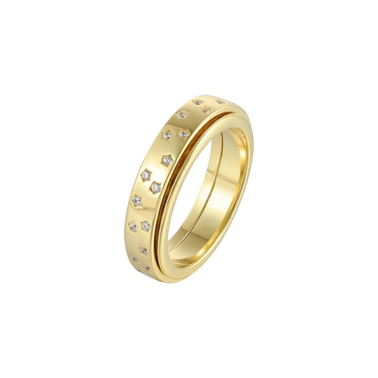 Sternen Zirkonia Anti-Stress-Ring