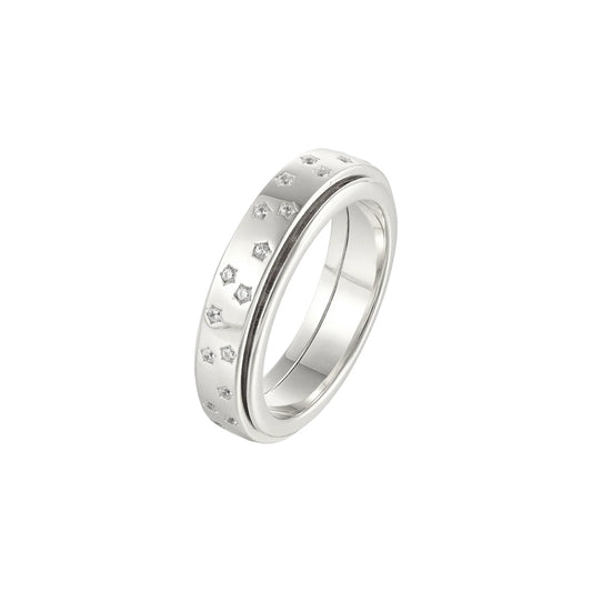 Sternen Zirkonia Anti-Stress-Ring