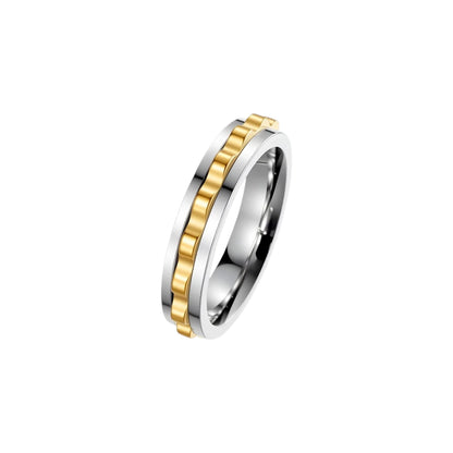 Vielring - Dünner Zahnrad Anti-Stress-Ring – Edelstahl - Gold / 49 | ø15.6