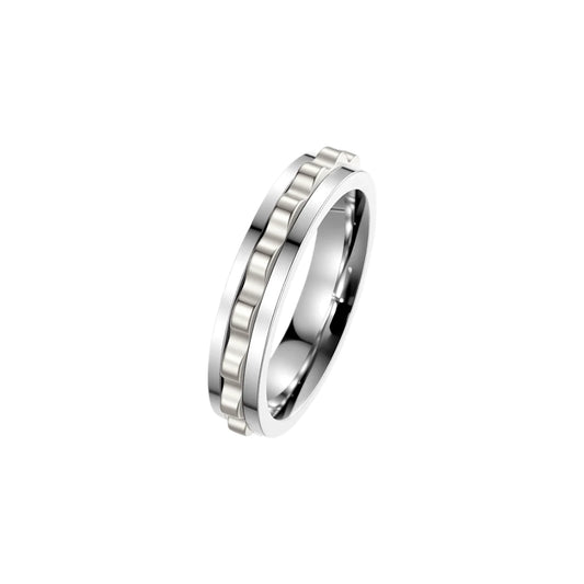 Dünner Zahnrad Anti-Stress-Ring – Edelstahl