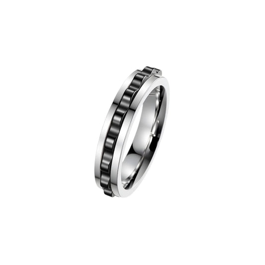 Dünner Zahnrad Anti-Stress-Ring – Edelstahl