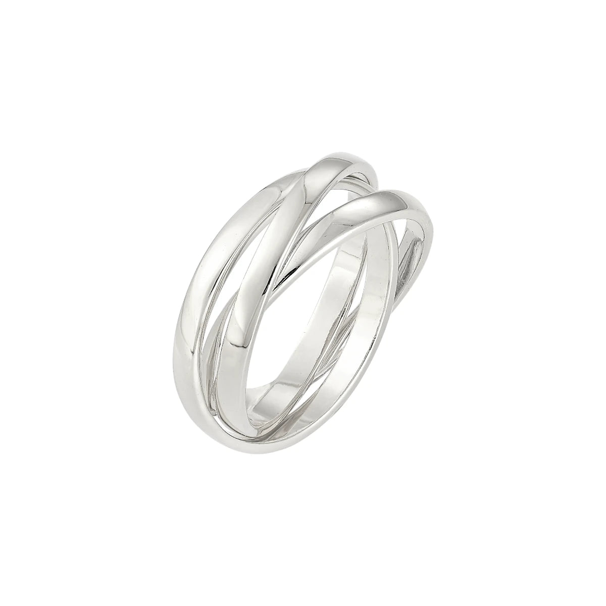 Vielring - Breiter Ineinandergreifender 2 mm Anti-Stress-Ring - Edelstahl / Silber / 49 | ø15.6