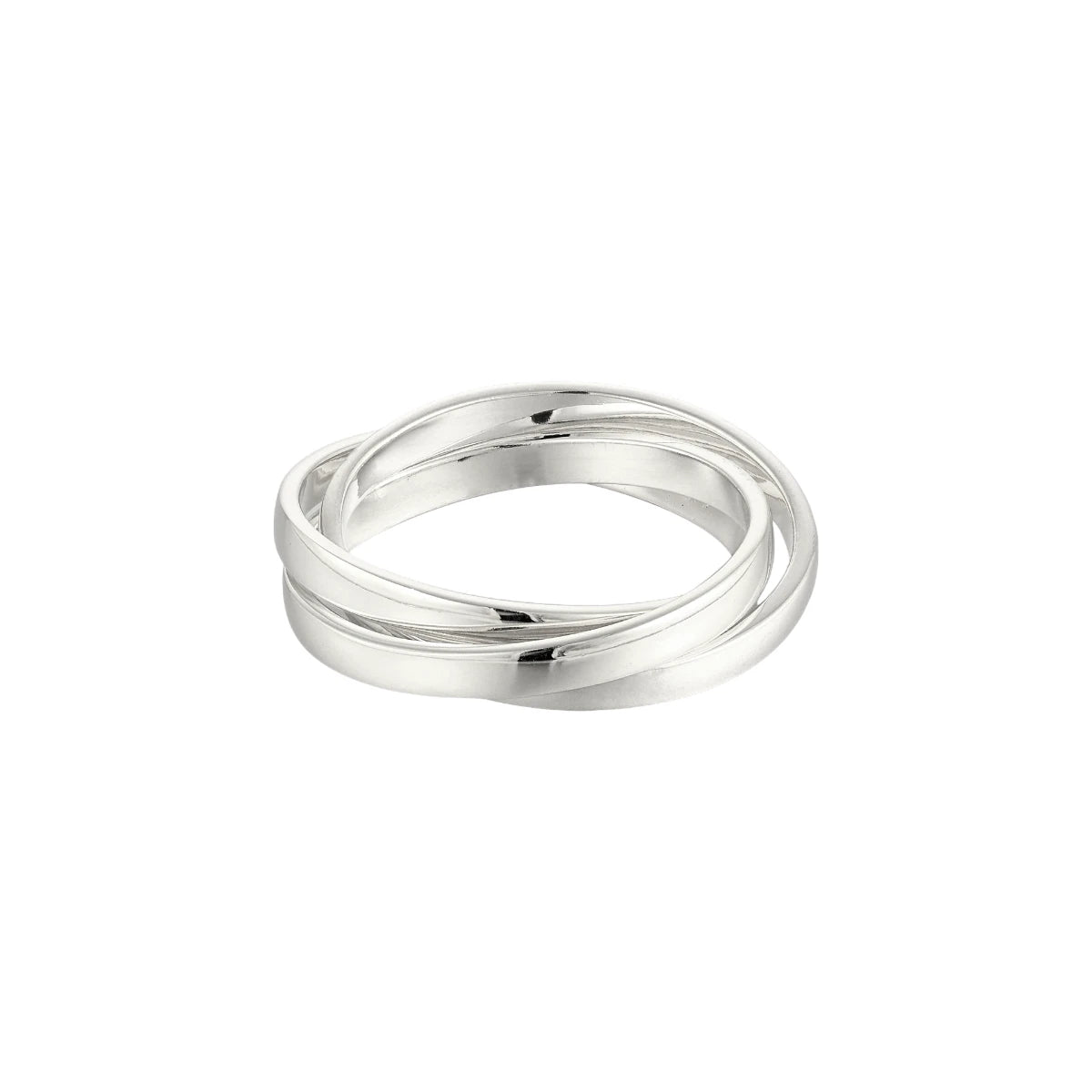 Vielring - Breiter Ineinandergreifender 2 mm Anti-Stress-Ring - Edelstahl / Gold / 49 | ø15.6