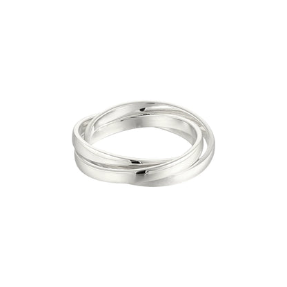 Vielring - Breiter Ineinandergreifender 2 mm Anti-Stress-Ring - Edelstahl / Gold / 49 | ø15.6