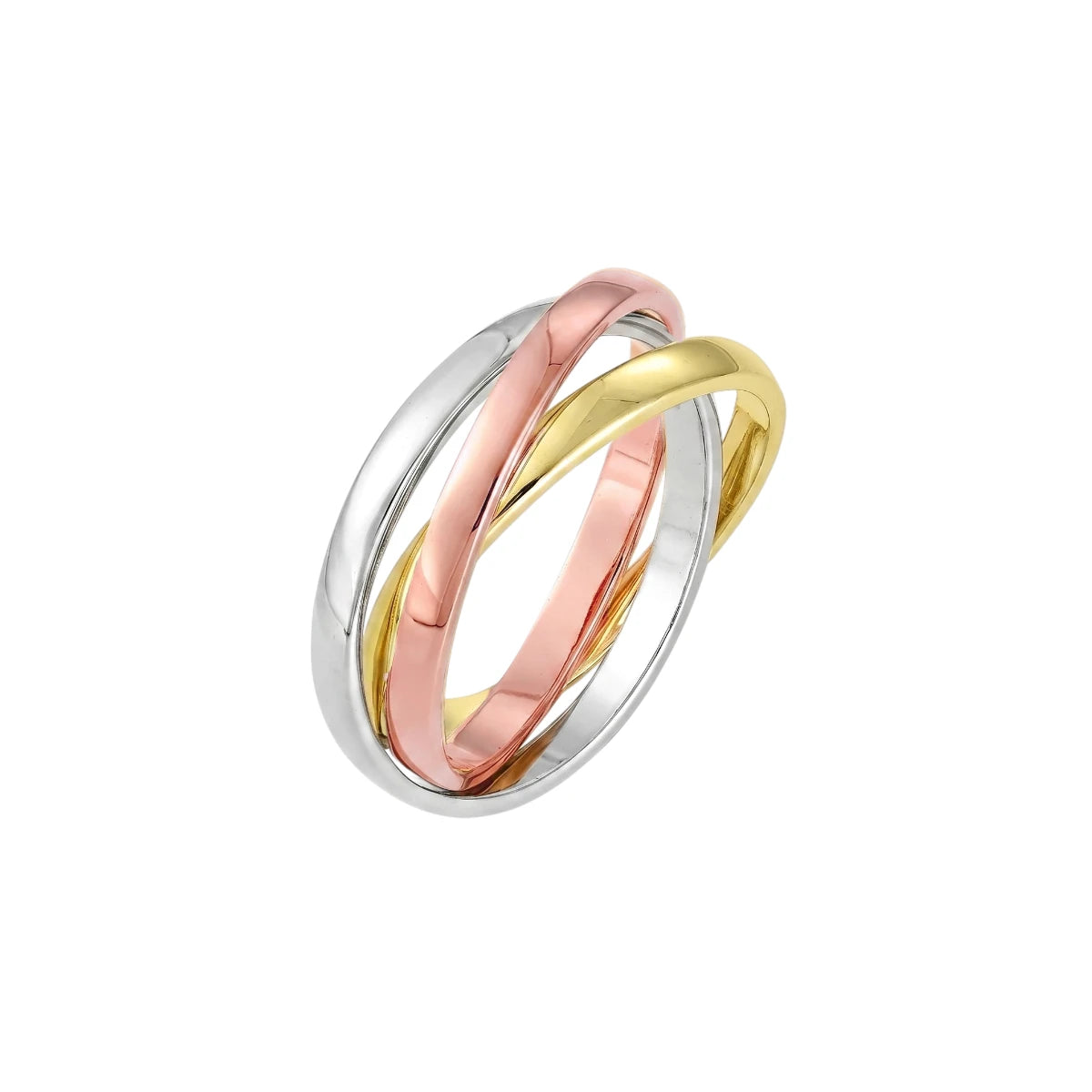 Vielring - Breiter Ineinandergreifender 2 mm Anti-Stress-Ring - Edelstahl / Mixed Metals / 49 | ø15.6