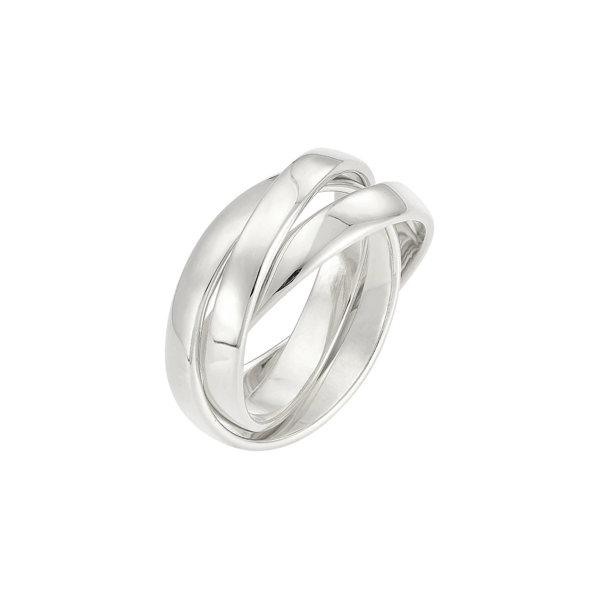 Vielring - Breiter Ineinandergreifender 3 mm Anti-Stress-Ring - Edelstahl / Silber / 49 | ø15.6