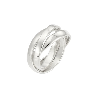 Vielring - Breiter Ineinandergreifender 3 mm Anti-Stress-Ring - Edelstahl / Silber / 49 | ø15.6