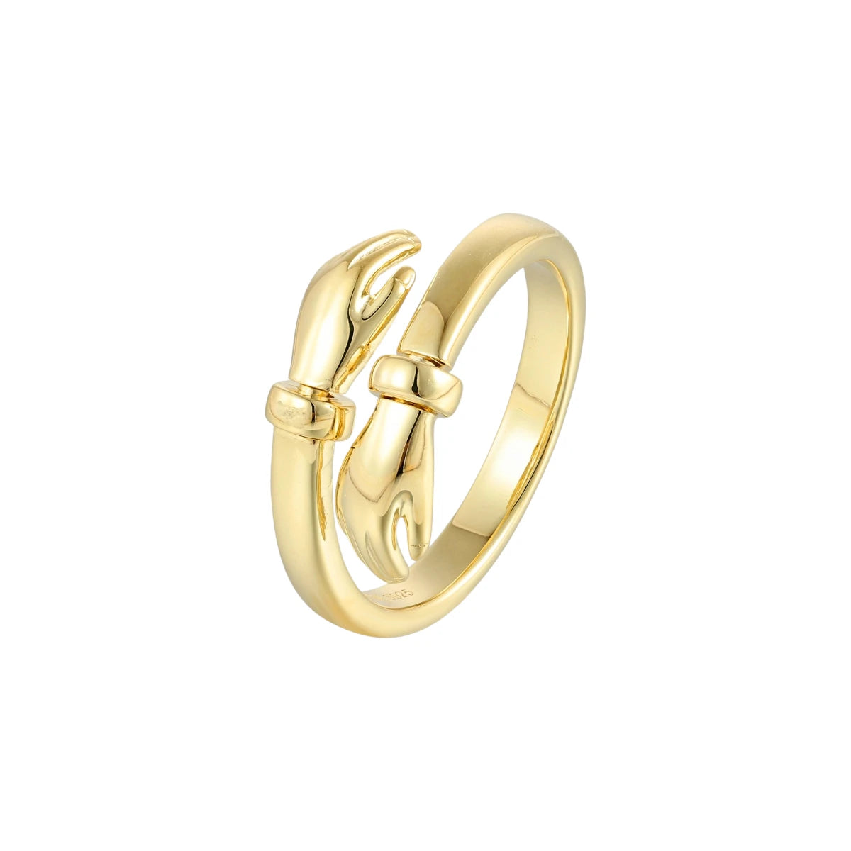 Vielring - Offener Umarmungsring (Liebe) Anti-Stress-Ring – 925 Silber - Gold
