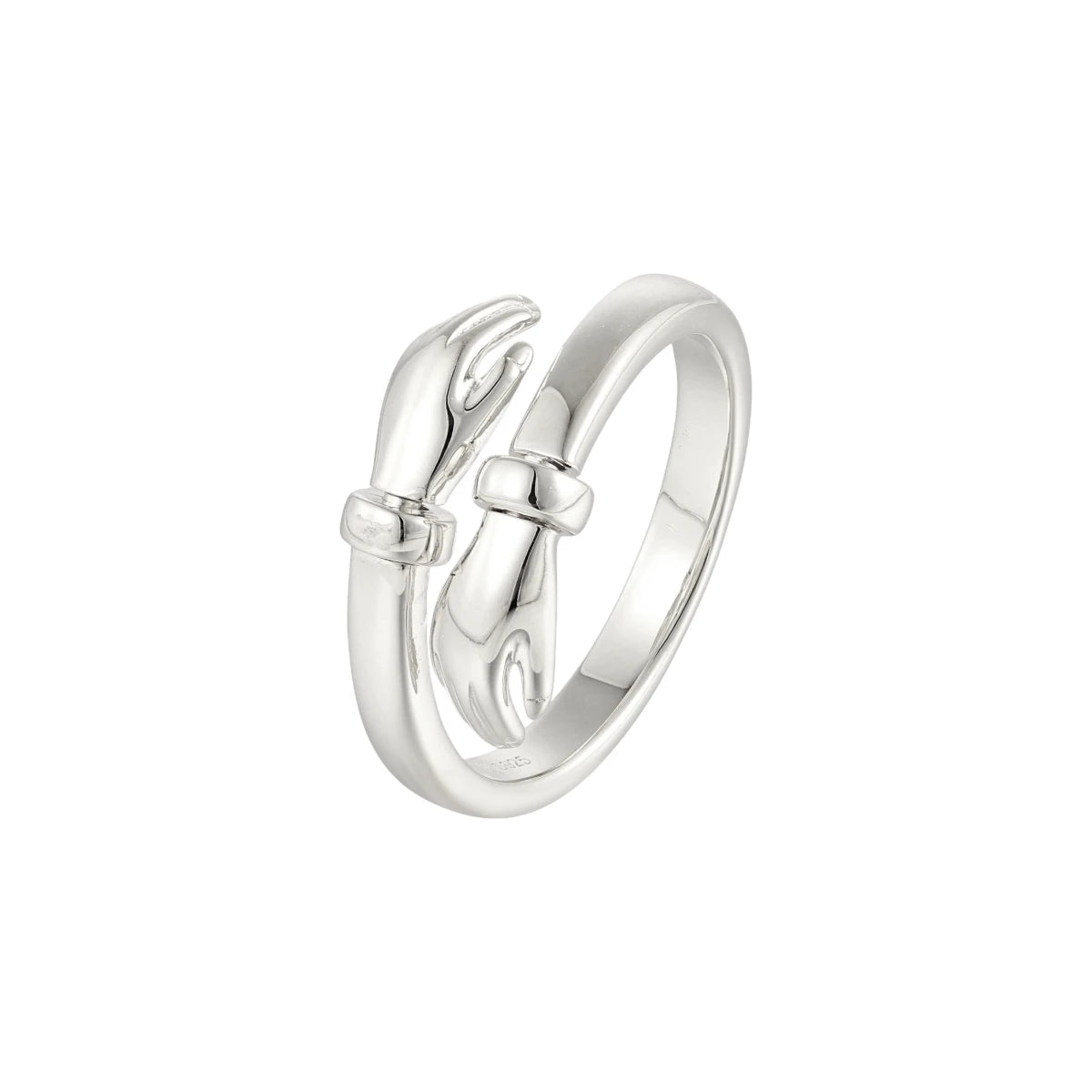 Vielring - Offener Umarmungsring (Liebe) Anti-Stress-Ring – 925 Silber - Silber