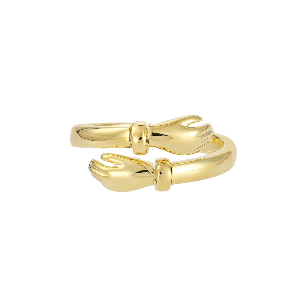 Vielring - Offener Umarmungsring (Liebe) Anti-Stress-Ring – 925 Silber - Gold