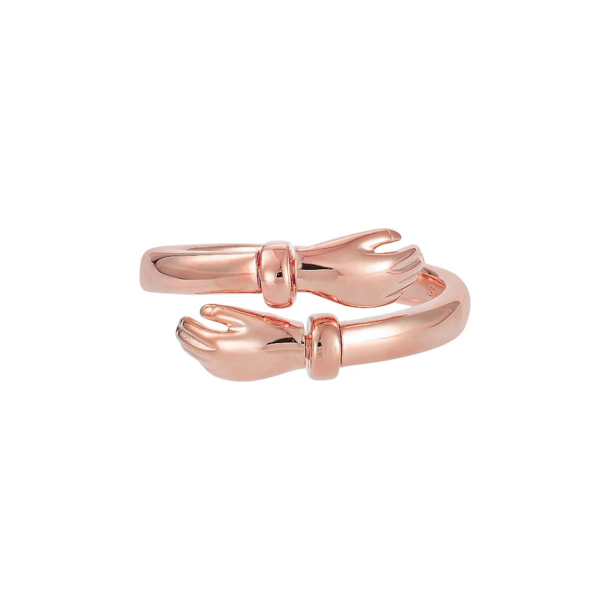 Vielring - Offener Umarmungsring (Liebe) Anti-Stress-Ring – 925 Silber - Gold