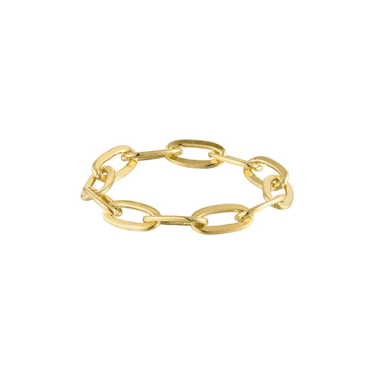 Vielring - Ketten Ring - 925 Silber - Gold / 49 | ø15.6