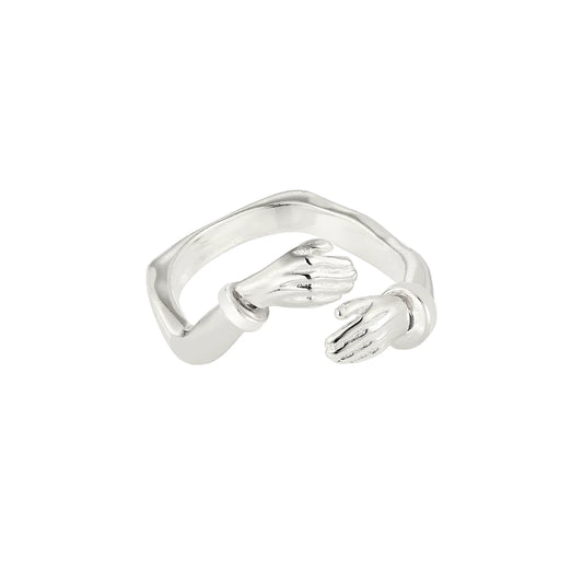 Vielring - Offener Umarmungsring (Stärke) Anti-Stress-Ring – 925 Silber - Silber