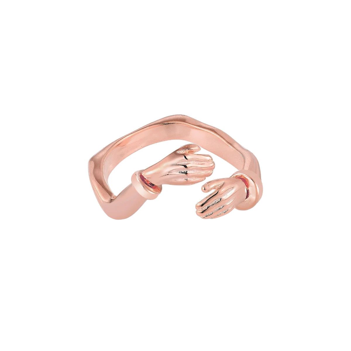 Offener Umarmungsring (Stärke) Anti-Stress-Ring – 925 Silber