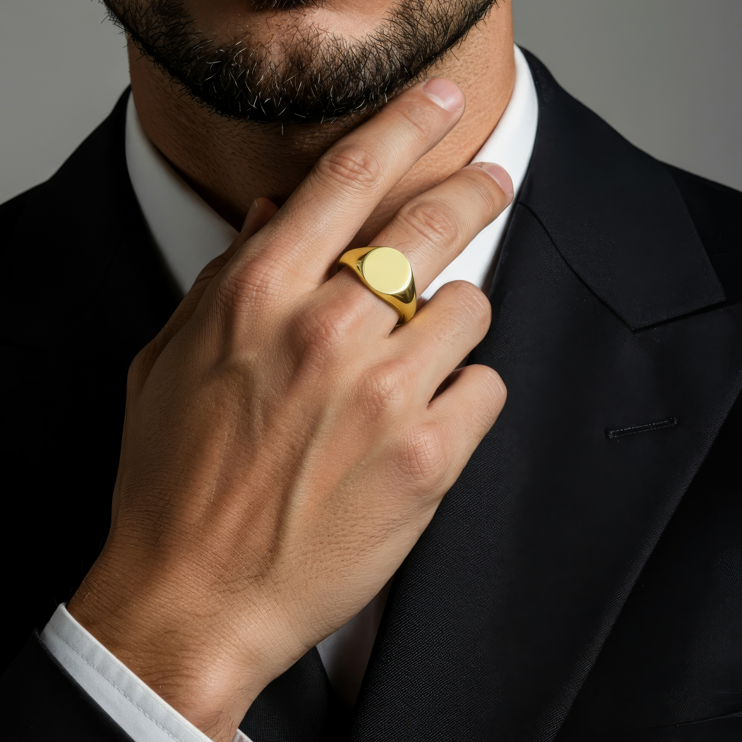 Runder Siegel Ring - 925 Silber