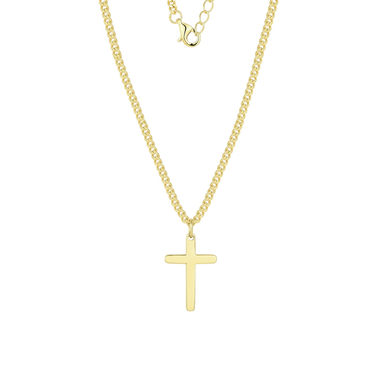 Cuban Kreuz Halskette - 925 Silber