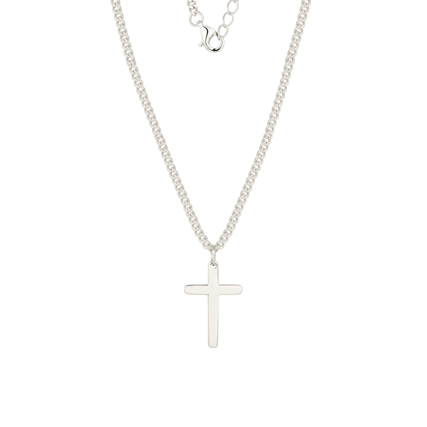 Cuban Kreuz Halskette - 925 Silber