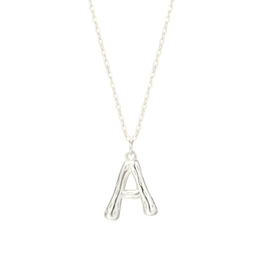 Abstrakte Buchstaben Halskette - 925 Silber