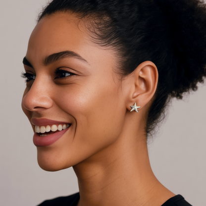 Sternen Ohrringe - 925 Silber