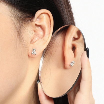 Bären Ohrstecker - 925 Silber