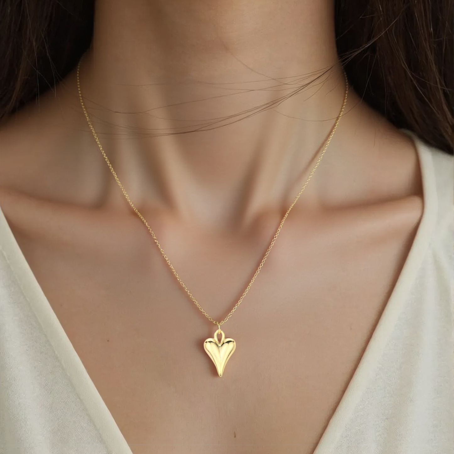 Bubble Herz Halskette - 925 Silber