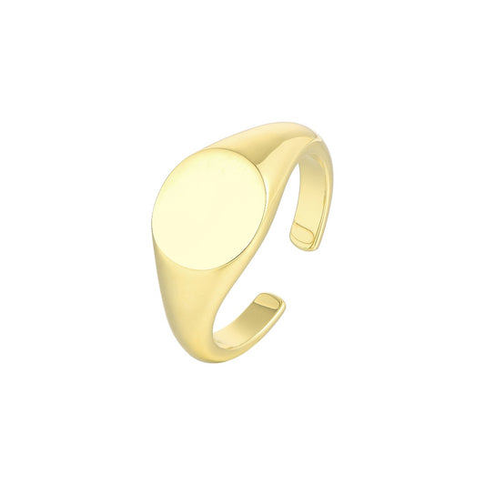 Runder Siegel Ring - 925 Silber