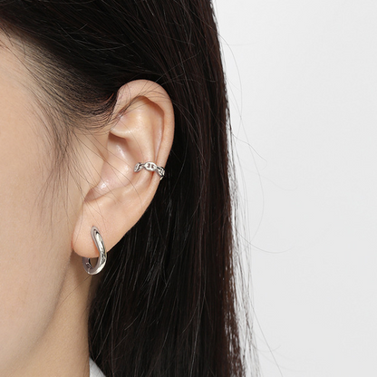 Geometrischer Ear Cuff - 925 Silber