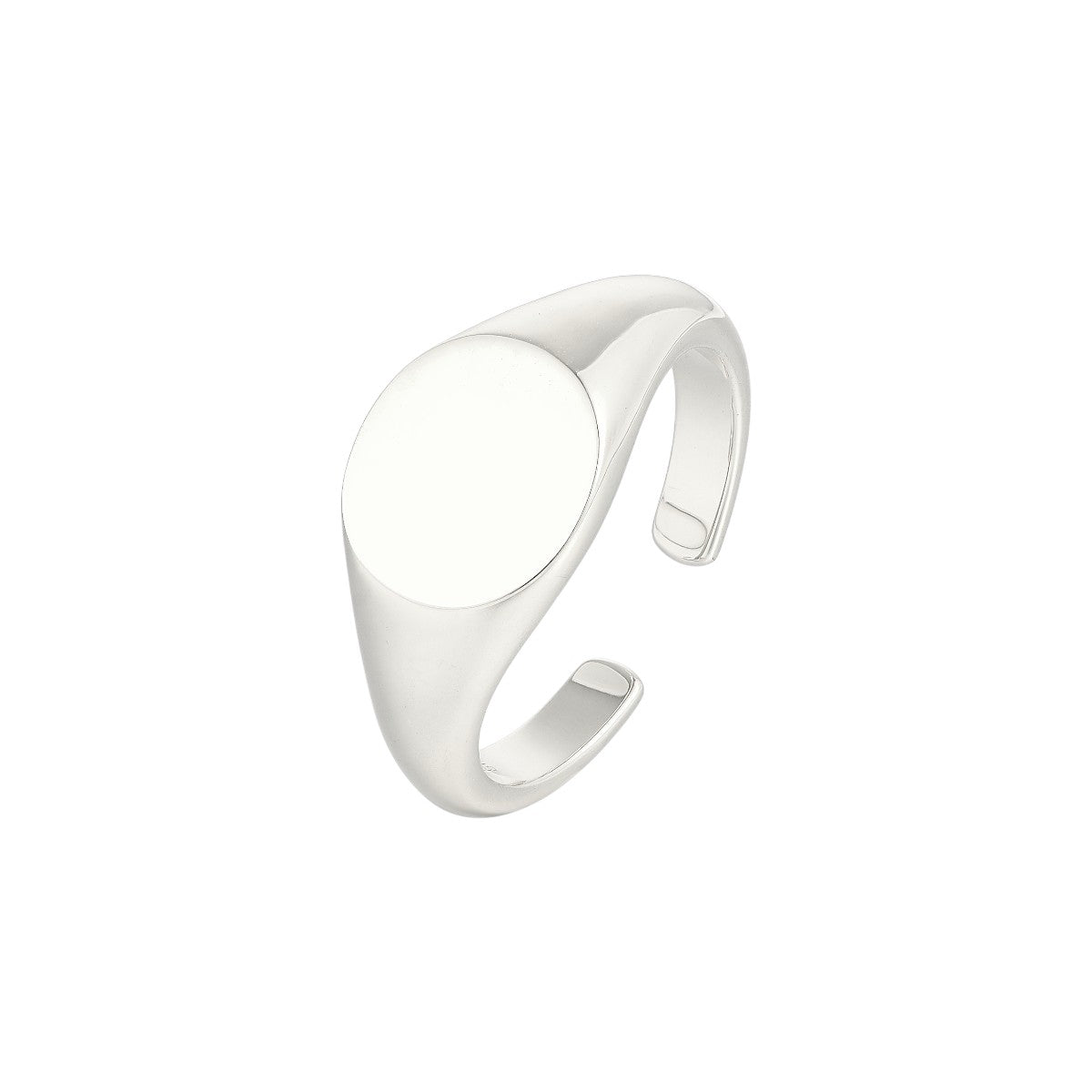 Runder Siegel Ring - 925 Silber