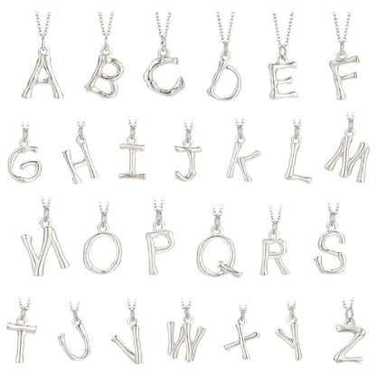 Abstrakte Buchstaben Halskette - 925 Silber