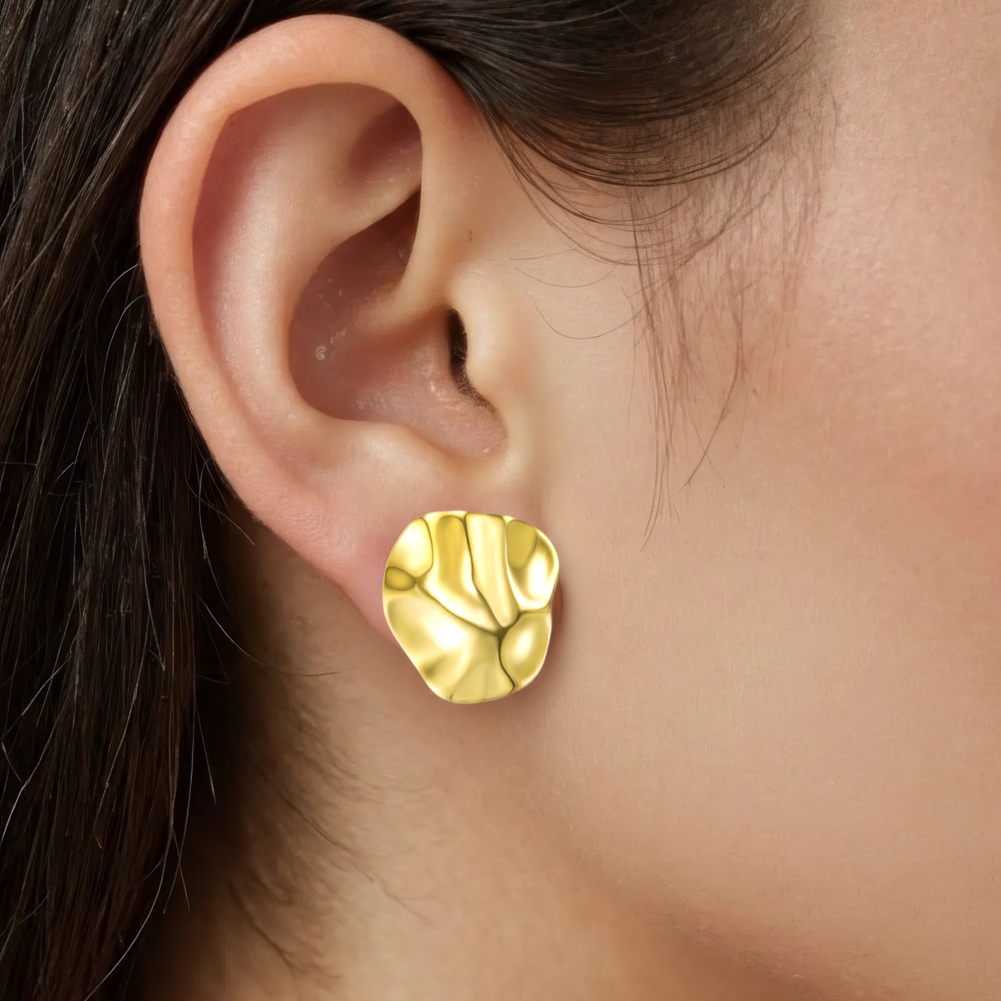 Chunky Unregelmäßige Ohrstecker - 925 Silber