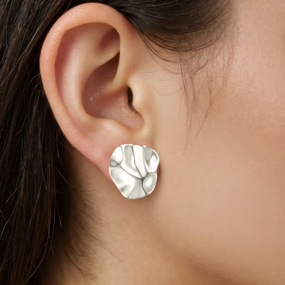 Chunky Unregelmäßige Ohrstecker - 925 Silber