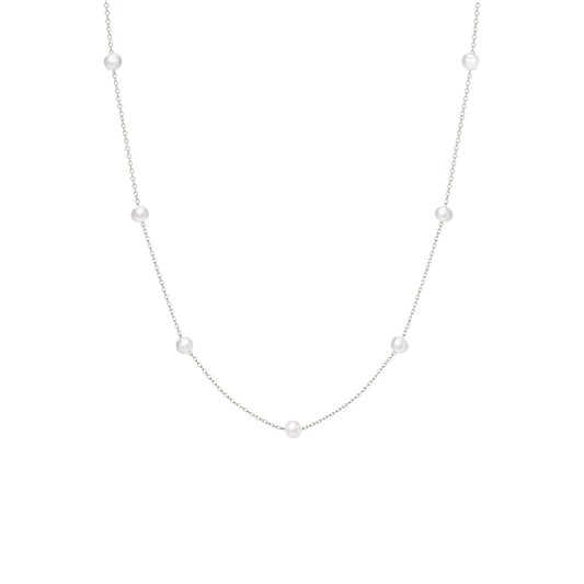 Perlen Halskette - 925 Silber