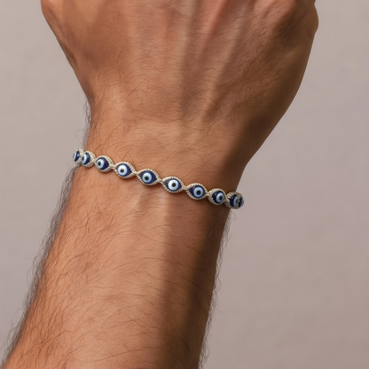 Buntes Augen Armband - Edelstahl