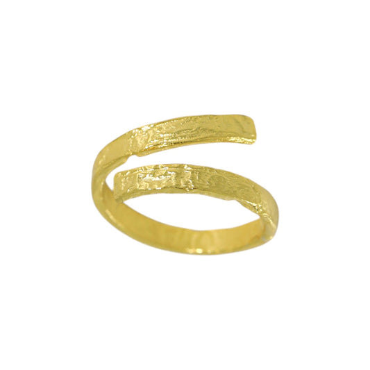 Umarmender Abstrakter Ring - 925 Silber