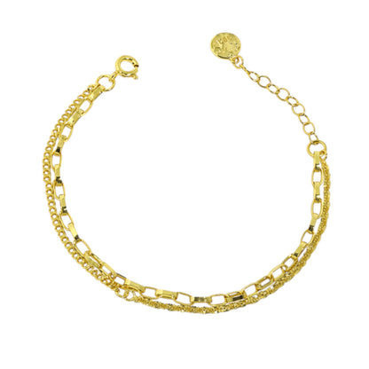 Doppeltes Glieder Armband - 925 Silber