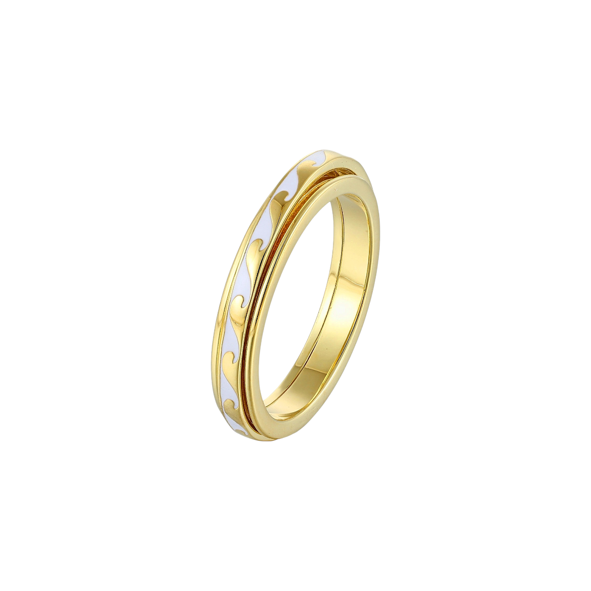Wellen Anti-Stress Ring – 925 Silver