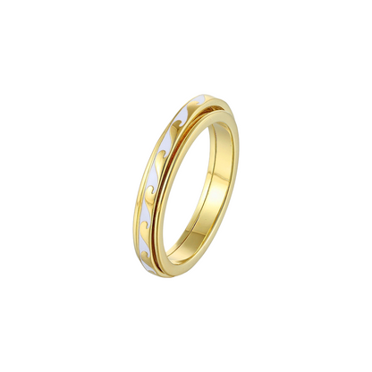 Wellen Anti-Stress Ring – 925 Silver